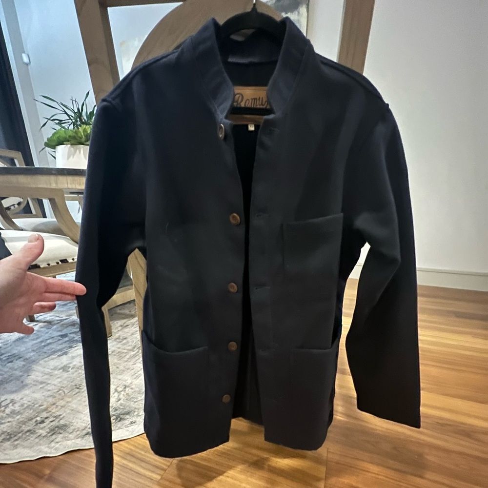 Remu midnight blue Fogata Men's wool jacket size XL - Picture 3 of 7